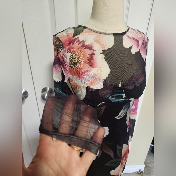 Marciano Floral Silk Dress - Picture 9 of 9